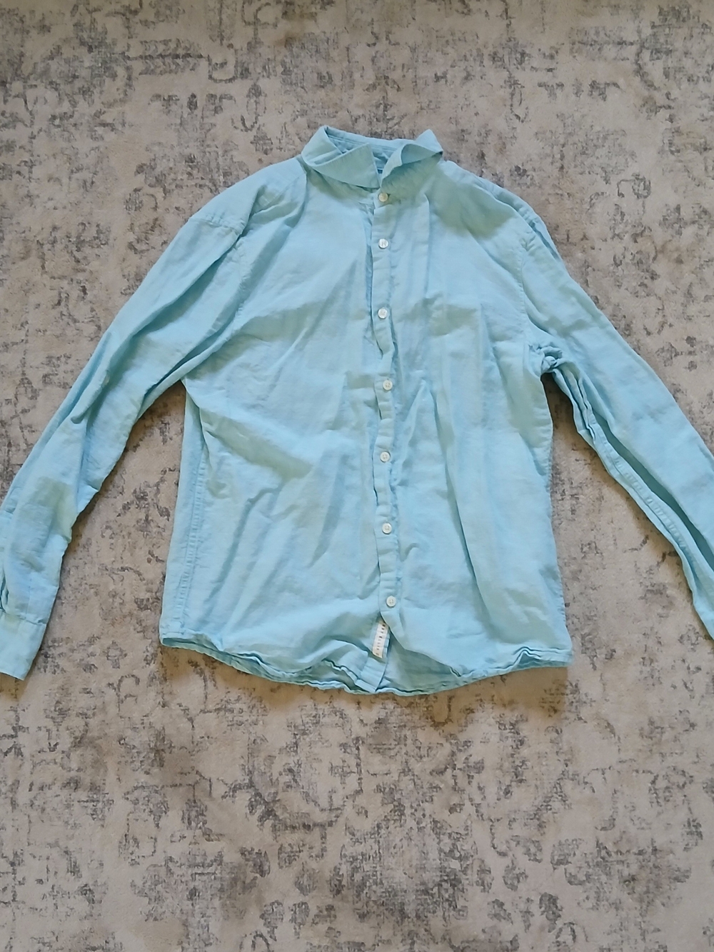 Boy's Perry Ellis Linen Blend Button-Down Shirt